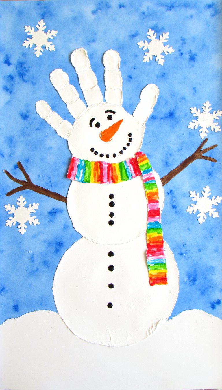 5. Frosty the Handprint Snowman