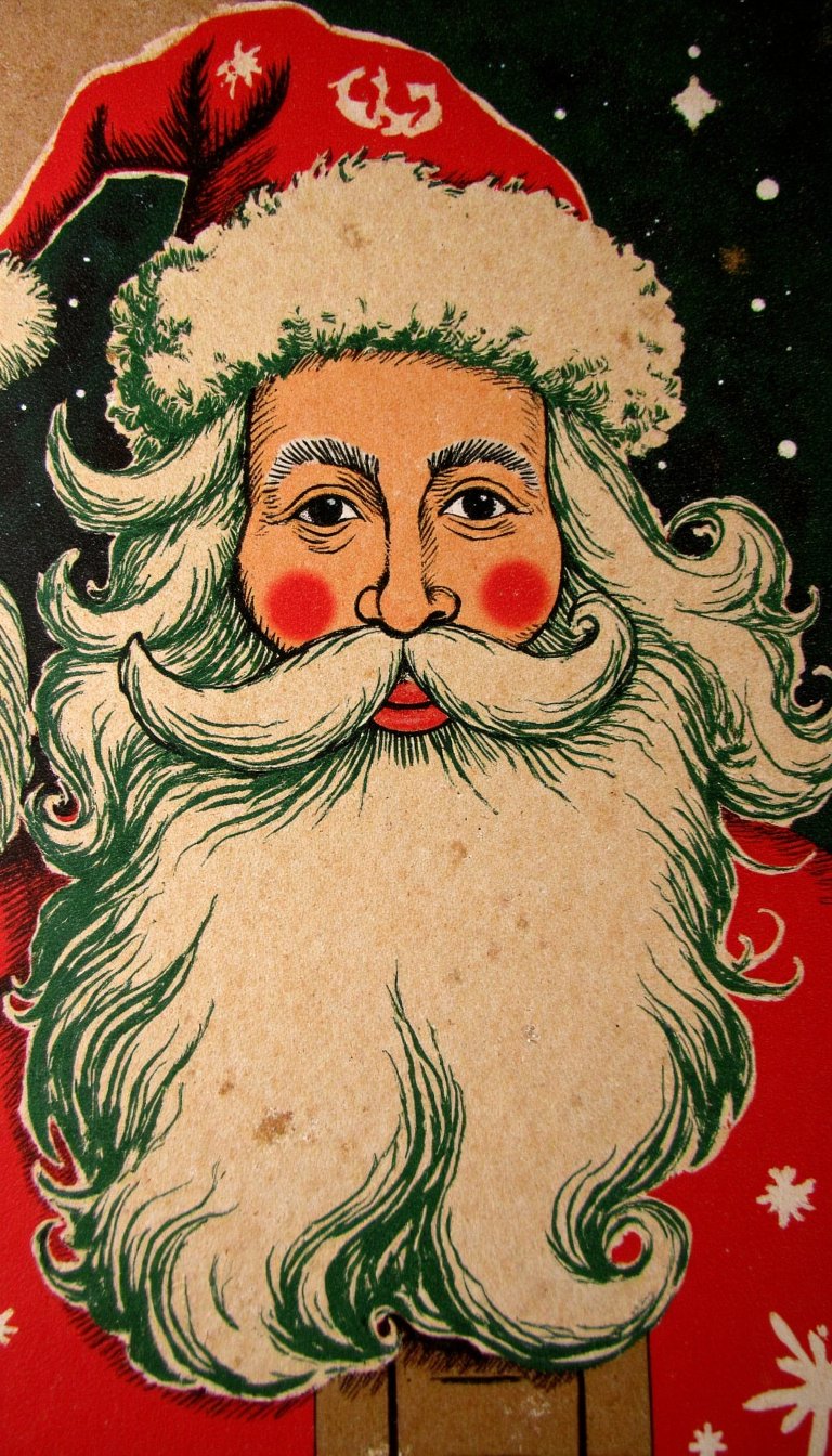 7. The Folksy St. Nick Linocut