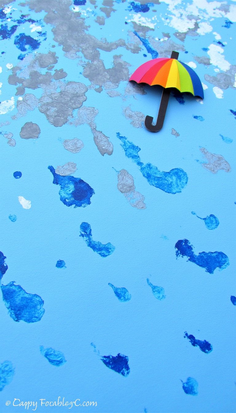 4. Bubble Wrap Rain Painting