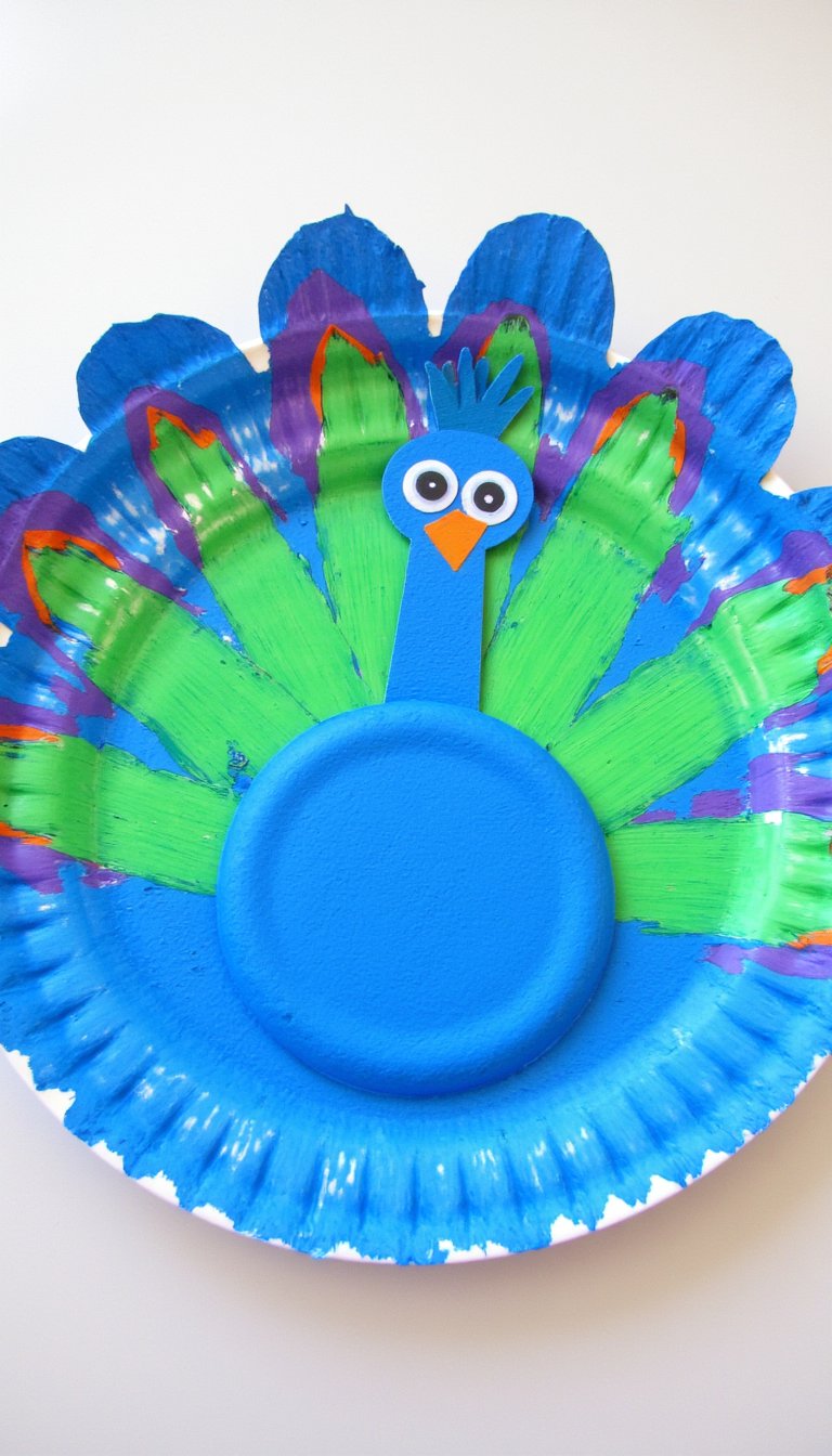 1. Paper Plate Peacock