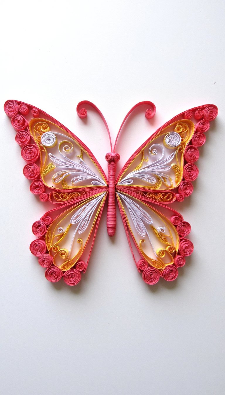 3. Intricate Quilled Butterfly Art