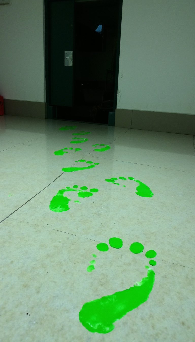 5. The Mysterious Green Footprints