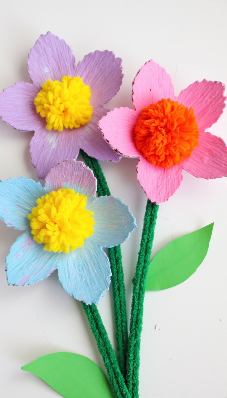 14. Egg Carton Blossoms