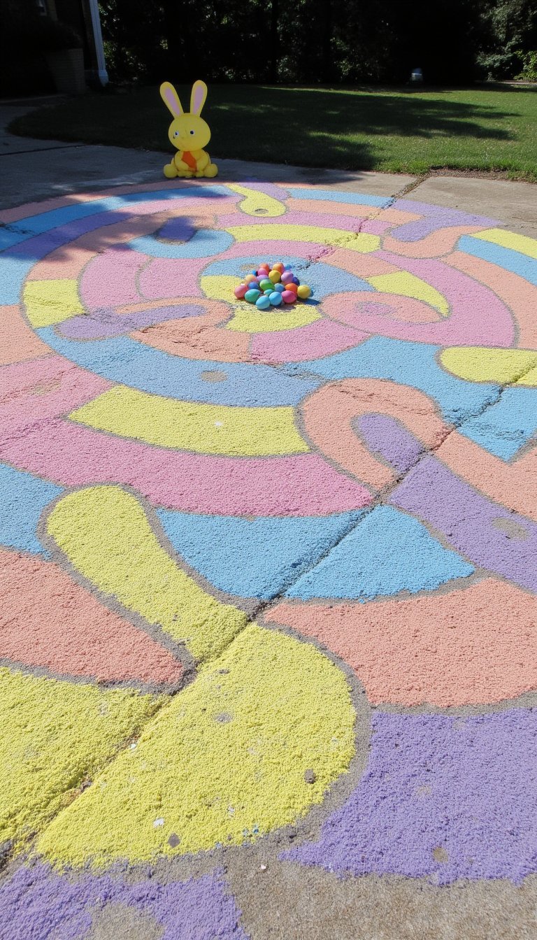 11. The Ultimate Easter Chalk Art Maze