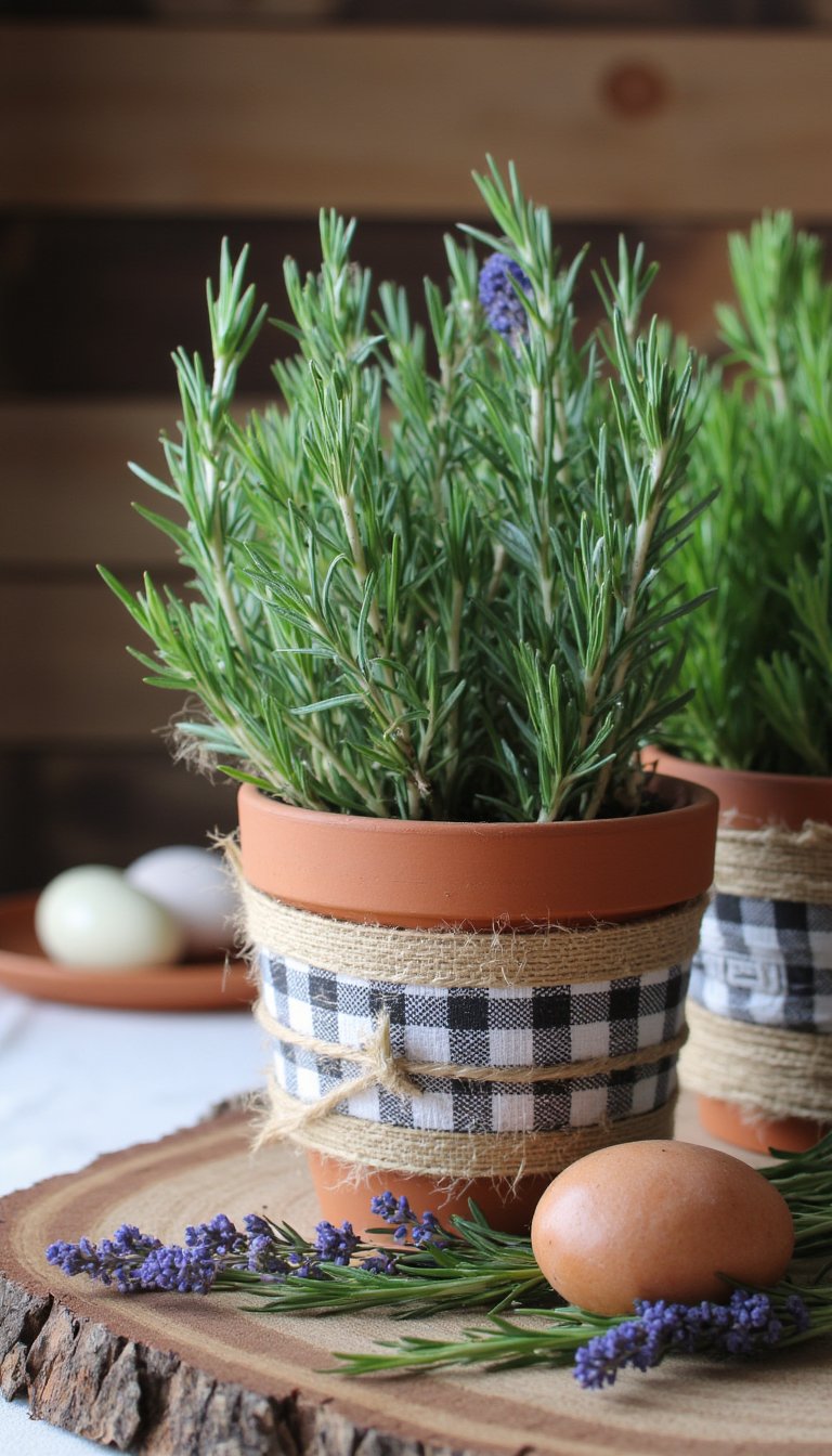 5. Vintage-Style Herb Planters