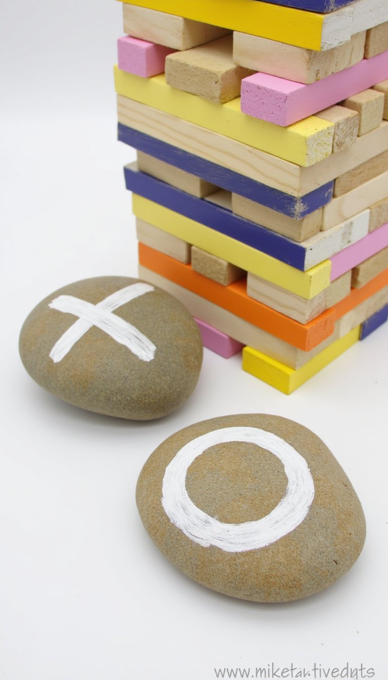 24. A Hand-Painted Weatherproof Yard Game Set
