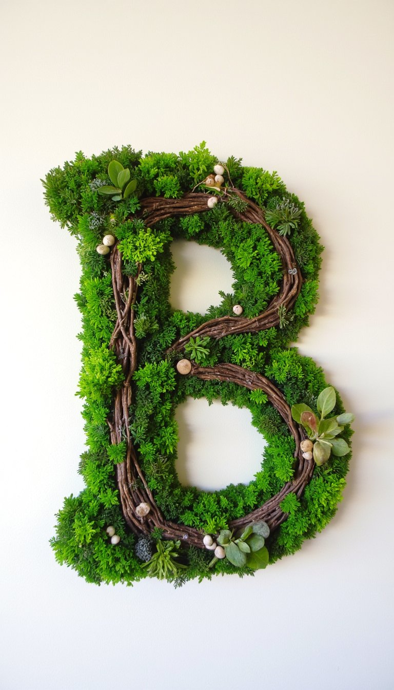 11. Moss & Twig Initial Wall Art