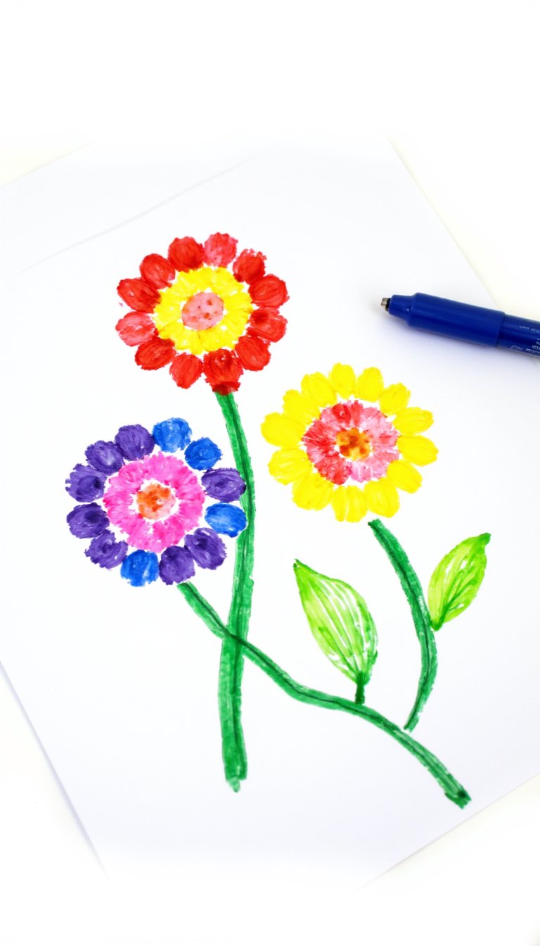 6. Fingerprint Flower Bouquet