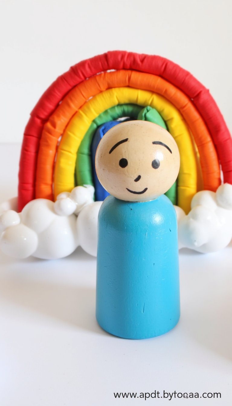 16. Rainbow Peg Dolls
