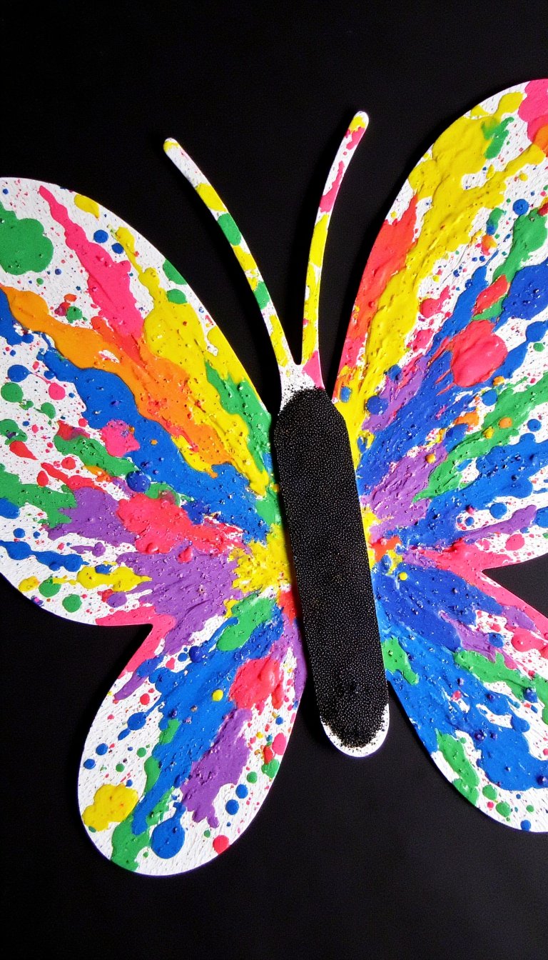 17. Fly Swatter Splatter Paint Butterfly