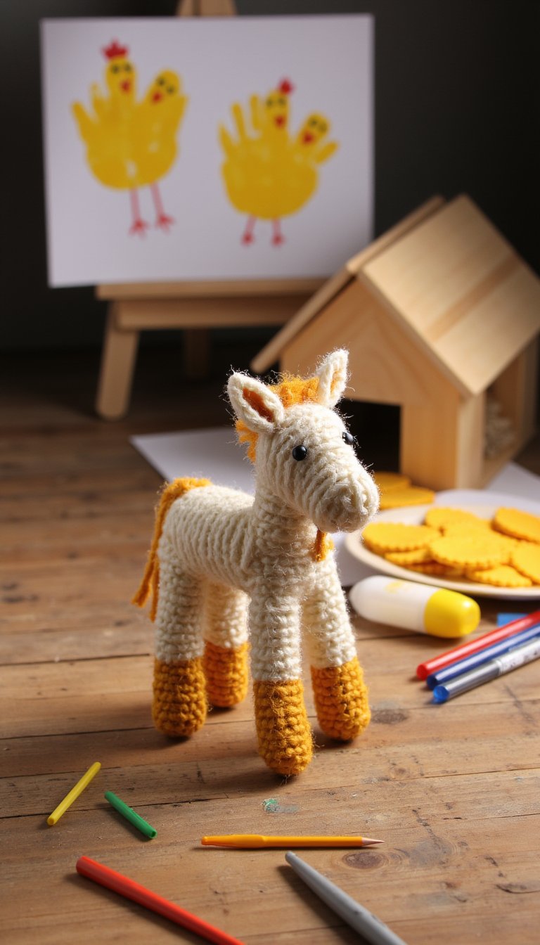 21. Stick and Yarn Dreamcatcher Horses