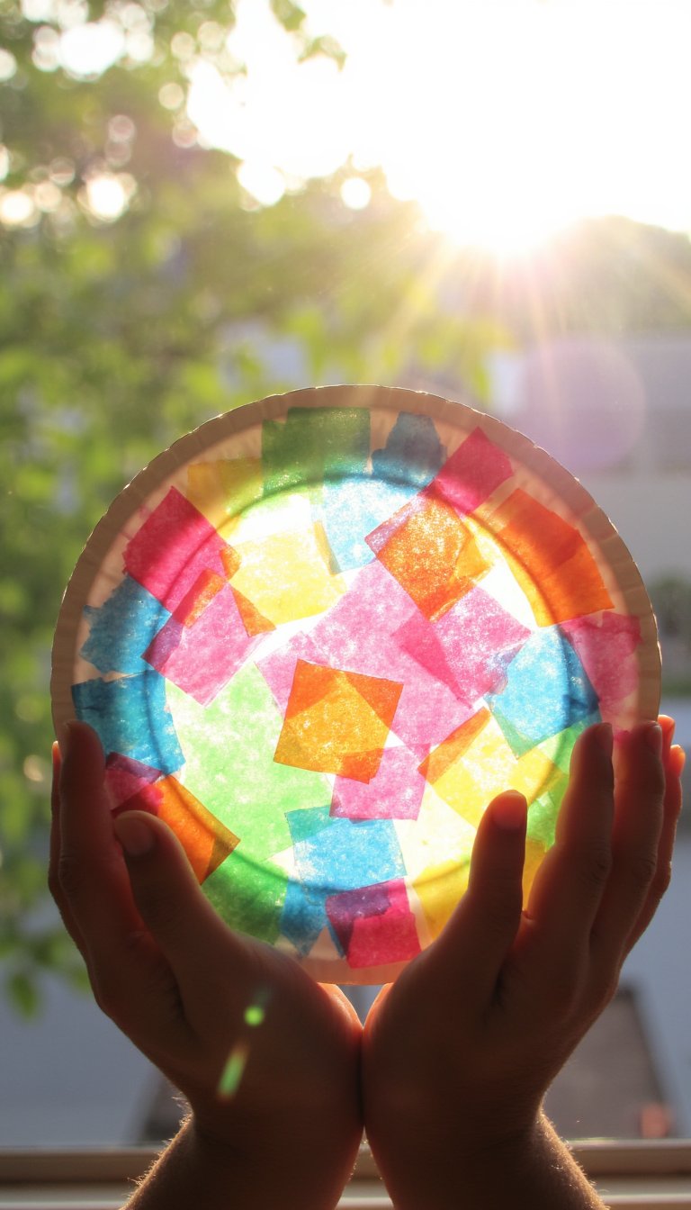 7. Paper Plate Sun Catchers