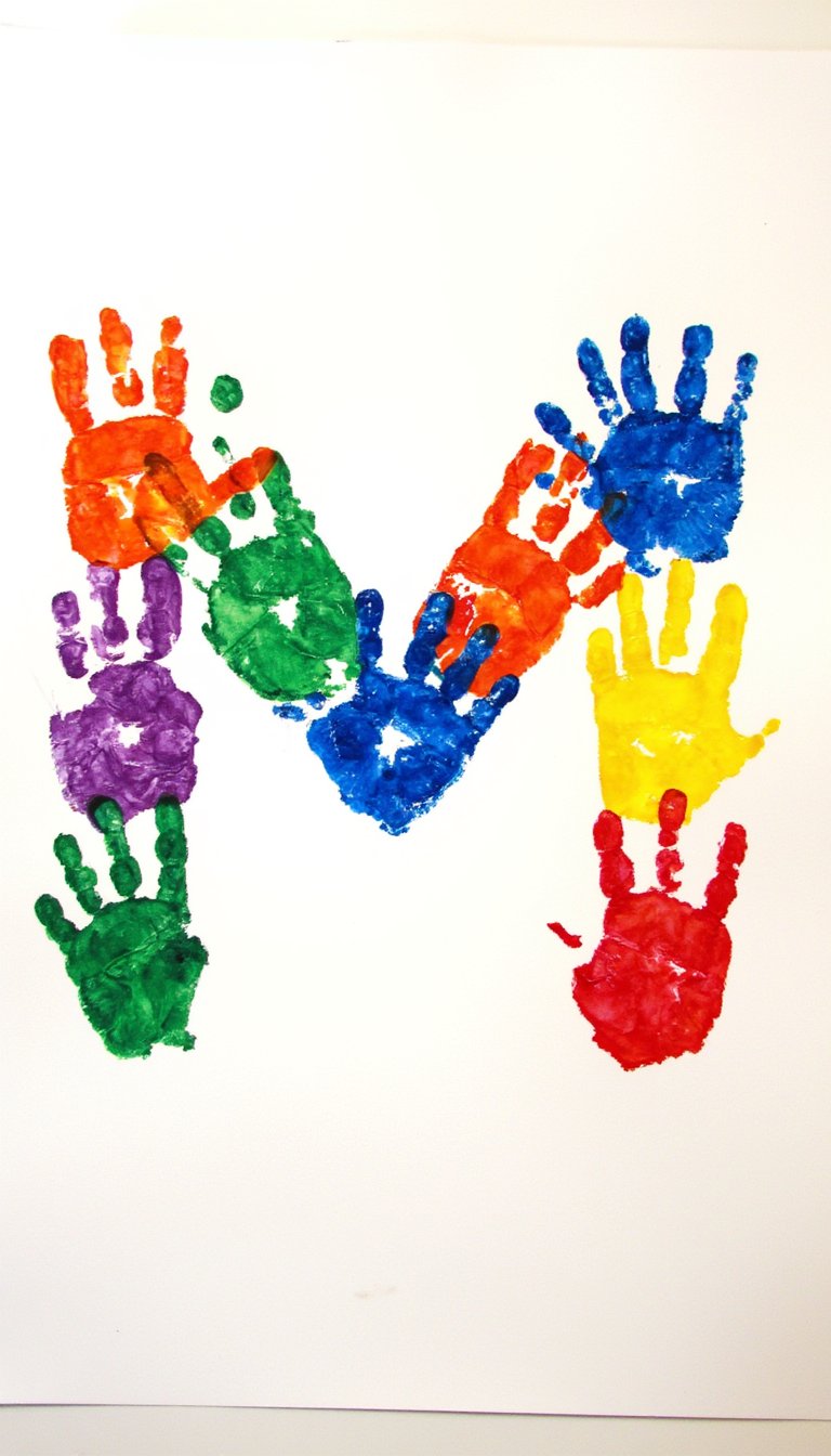 13. Handprint Alphabet: M is for Mom