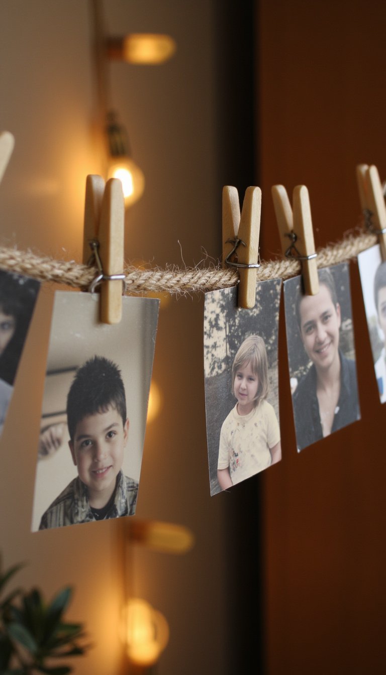 7. A "Memory Lane" Photo Garland