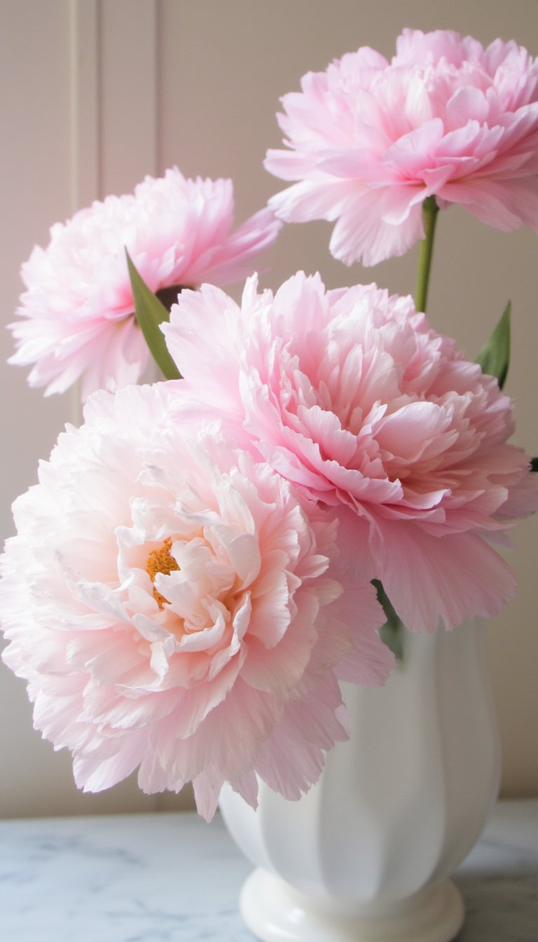 3. Delicate Coffee Filter Peonies