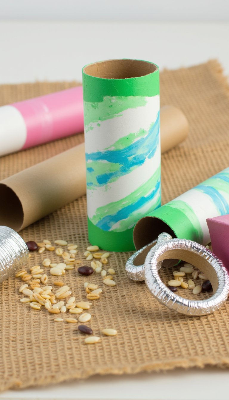 15. Rainstick from a Cardboard Tube