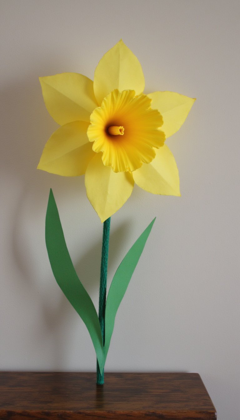17. Layered Cardstock Daffodils