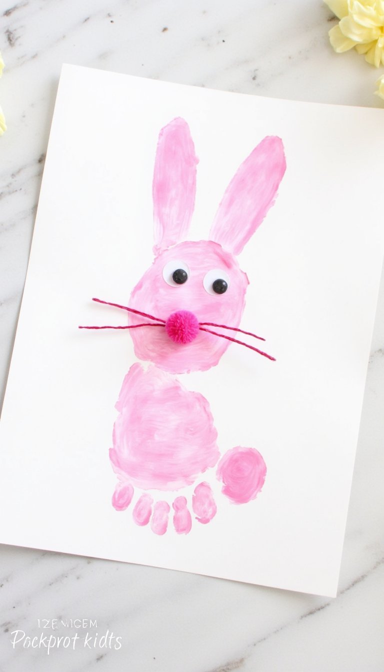 5. Bunny Footprint Art
