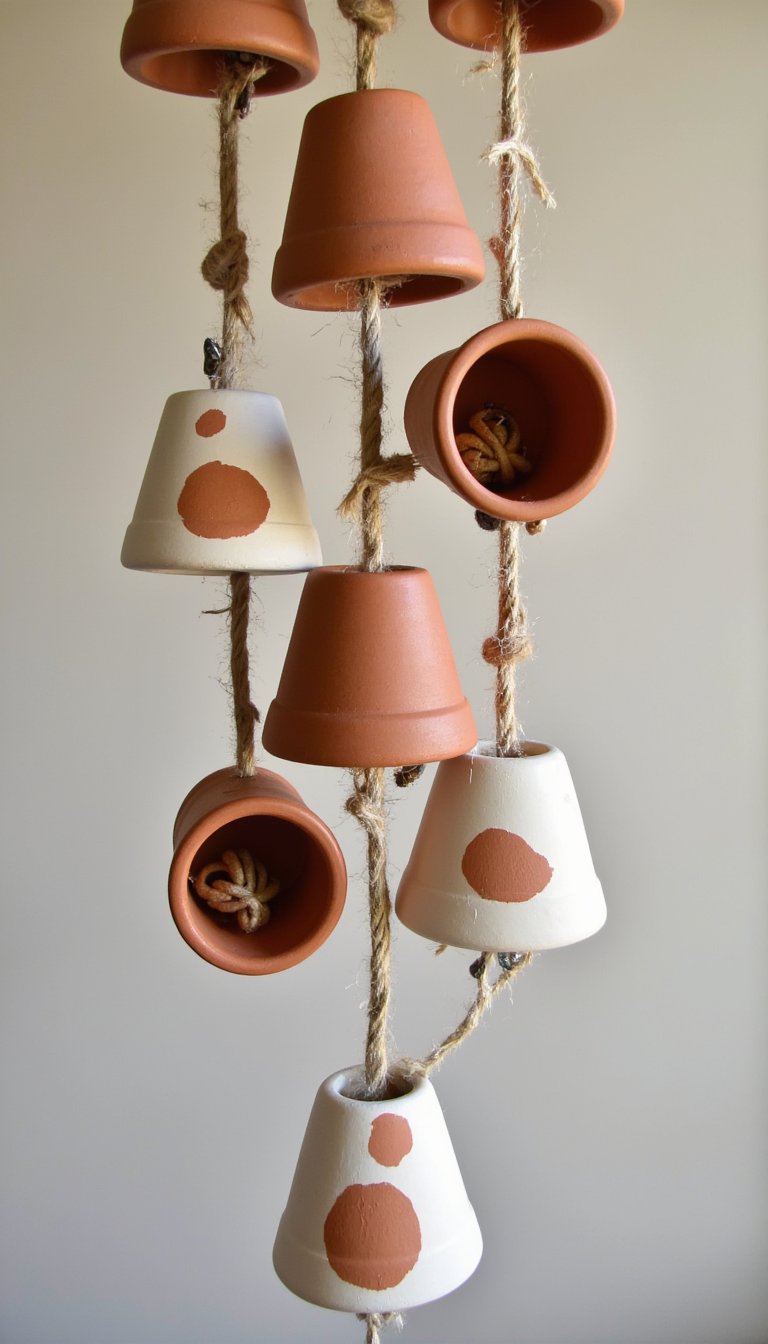 9. Terracotta Pot Wind Chimes