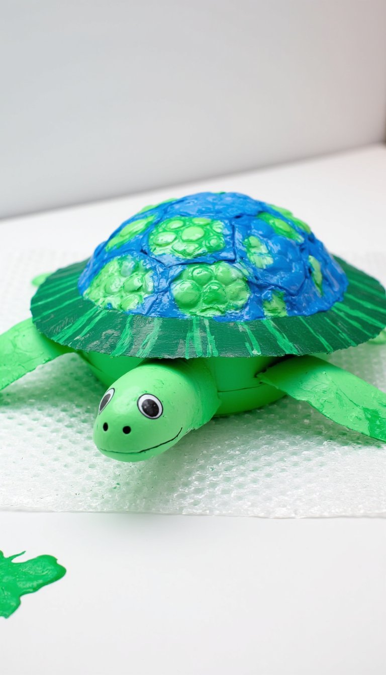 12. Bubble Wrap Printed Turtle