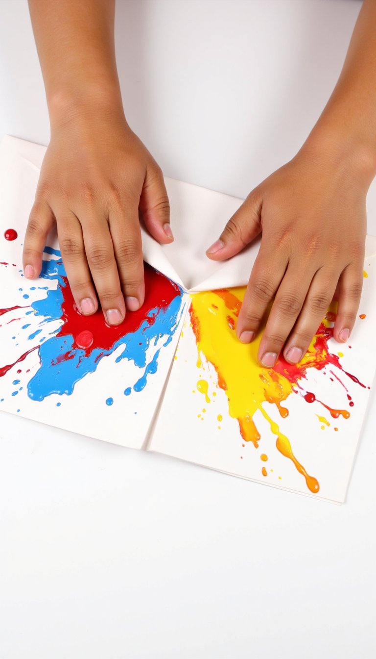 2. Symmetrical Paint Smash Art