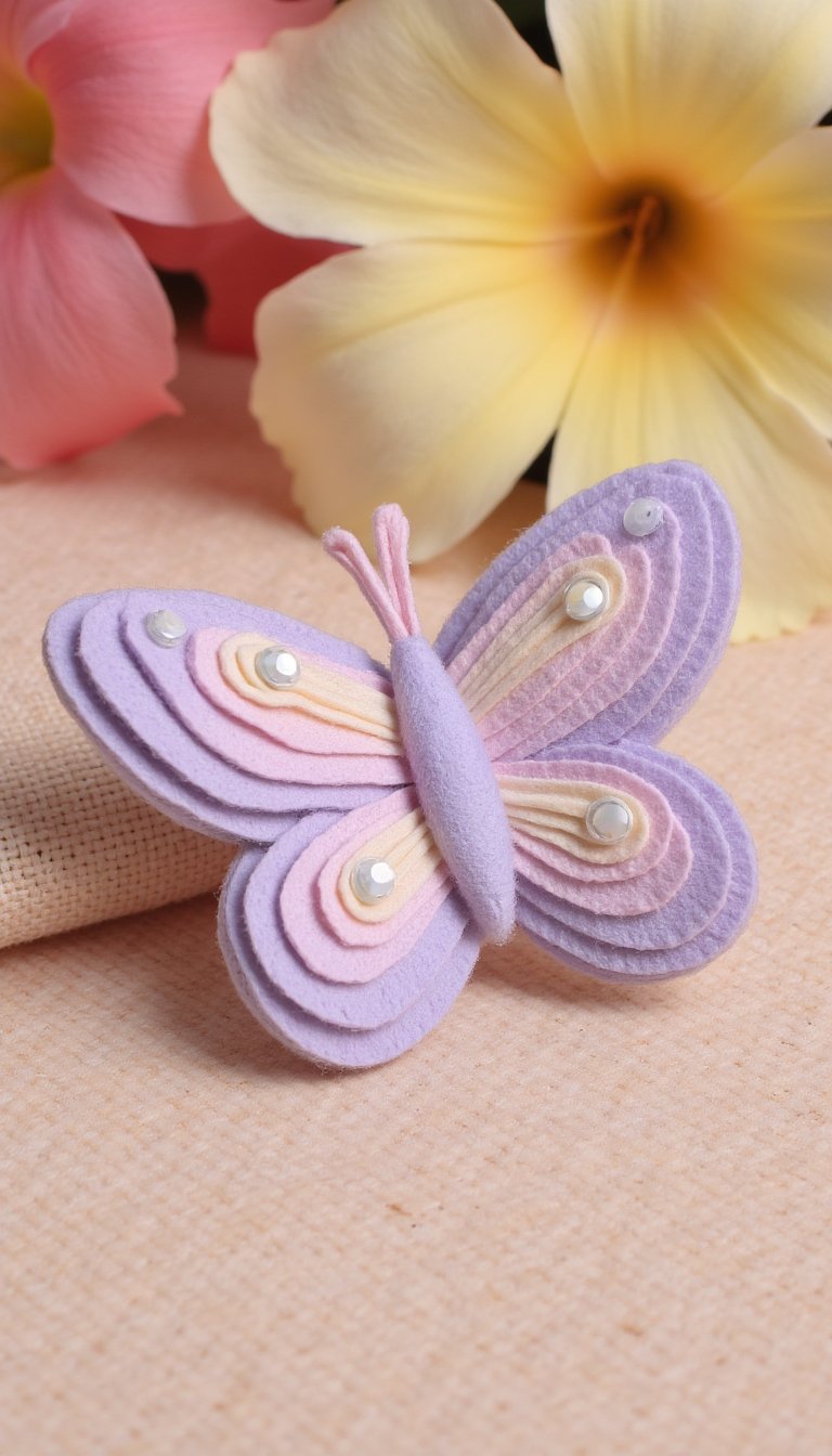 26. Felt No-Sew Butterfly