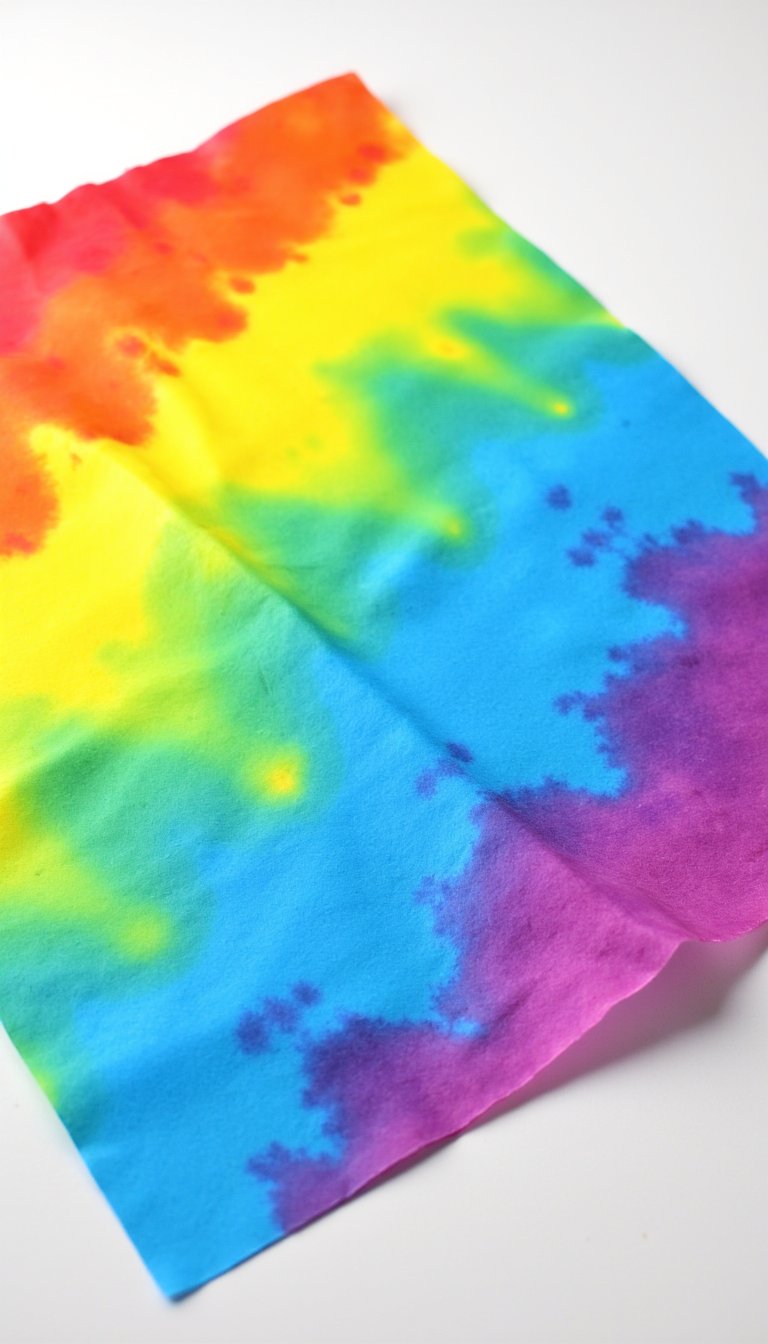 15. "Tie-Dye" Coffee Filter Rainbows