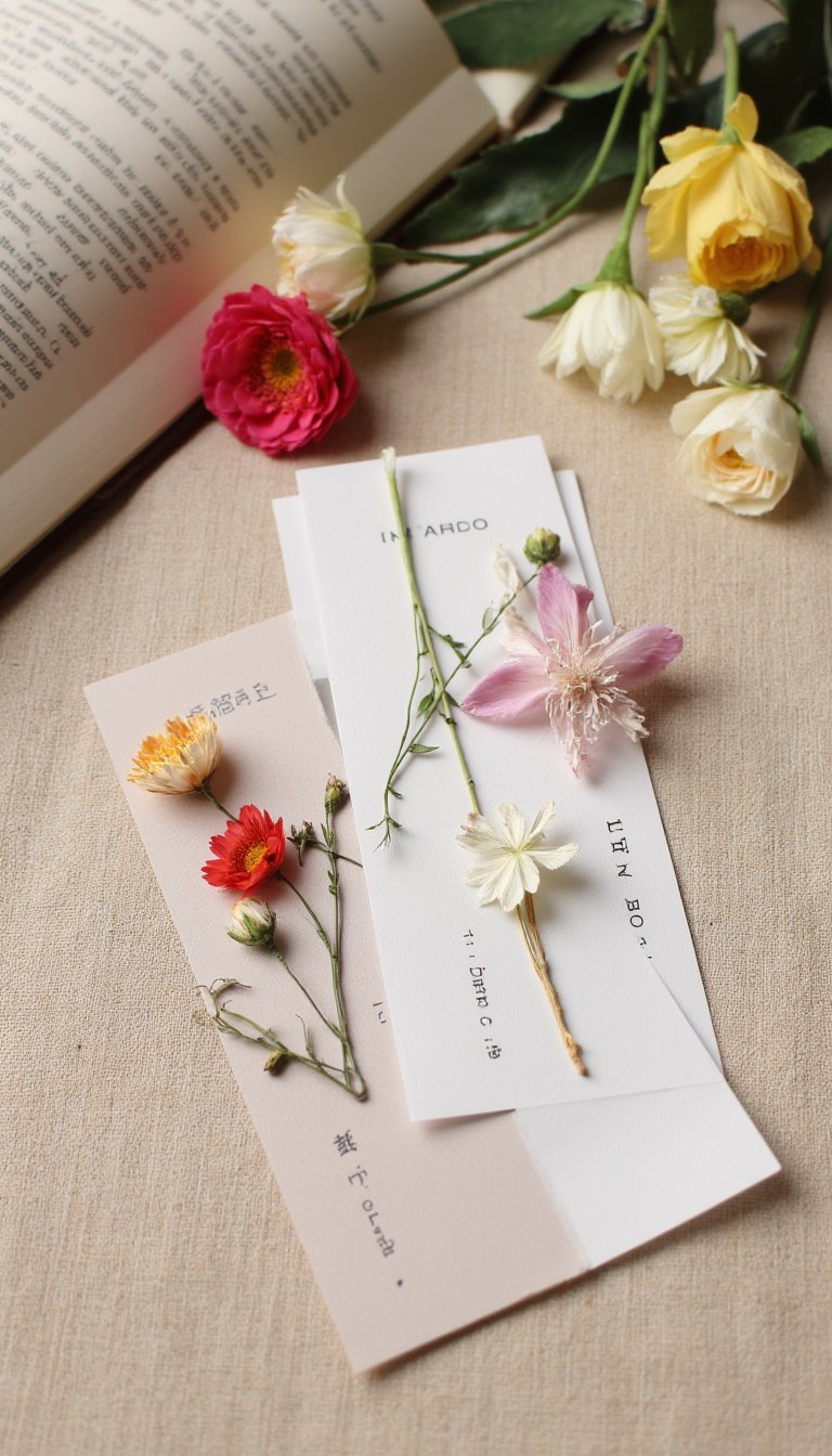 7. Personalized Botanical Bookmarks
