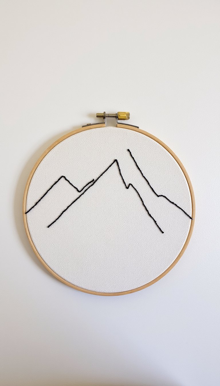 9. Embroidered Hoop Art with a Modern Twist
