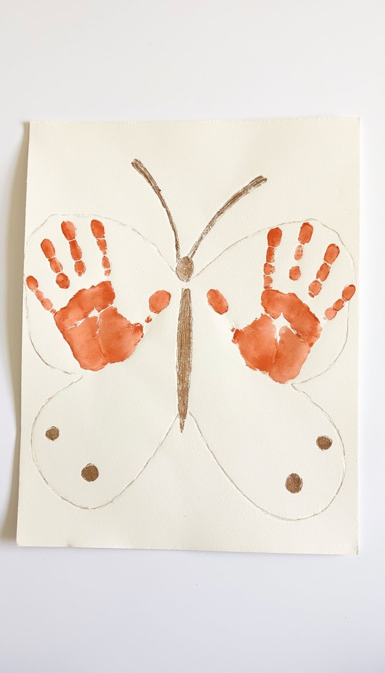 11. Handprint & Footprint Combo: The Butterfly