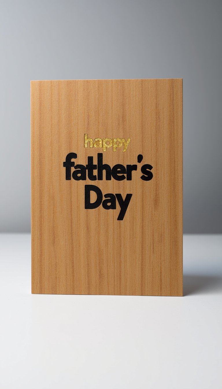 9. Simple & Elegant Wood Grain Card