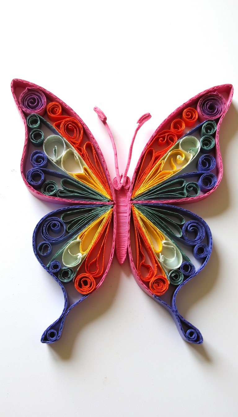 5. Paper Quilled Butterfly Art
