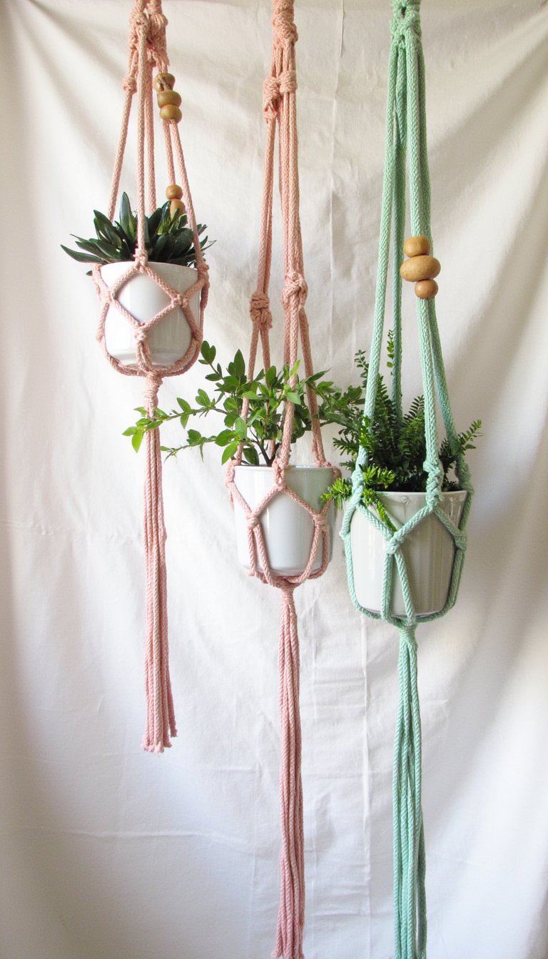 9. Macramé Plant Hangers