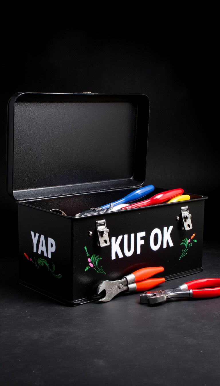 3. Hand-Painted Personalized Toolbox
