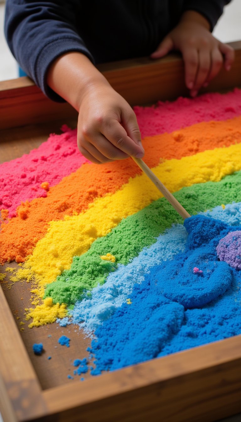 5. Rainbow Salt Tray Writing