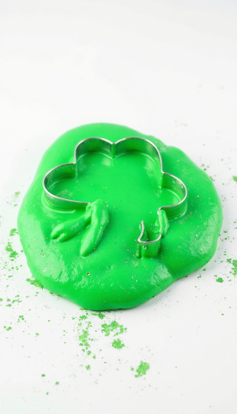 13. Glitter Slime Shamrocks