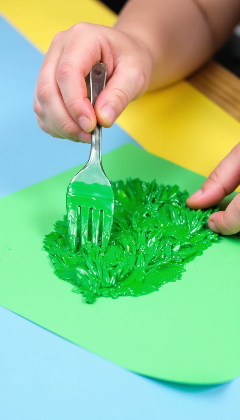 14. Fork-Painted Green Fields
