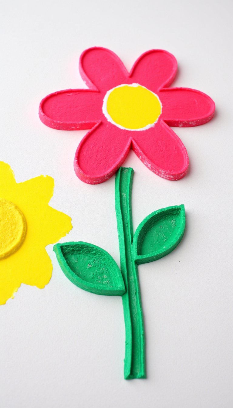 19. Pool Noodle Stamp Flowers