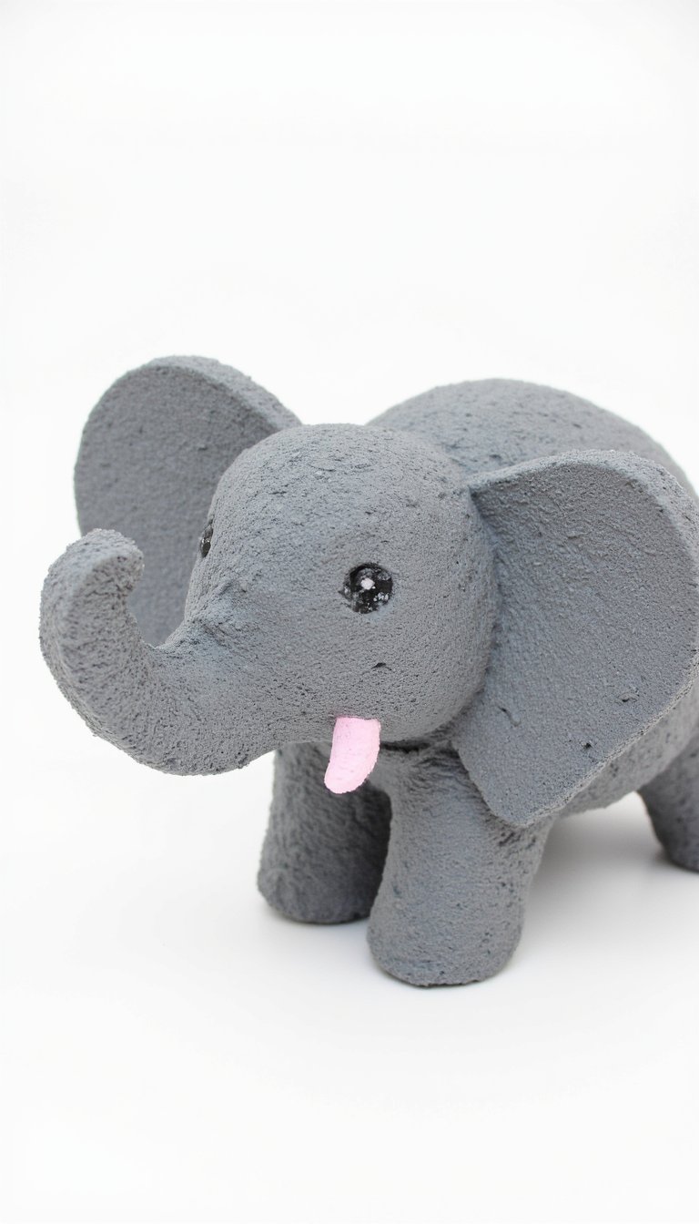 11. Sponge-Painted Elephant