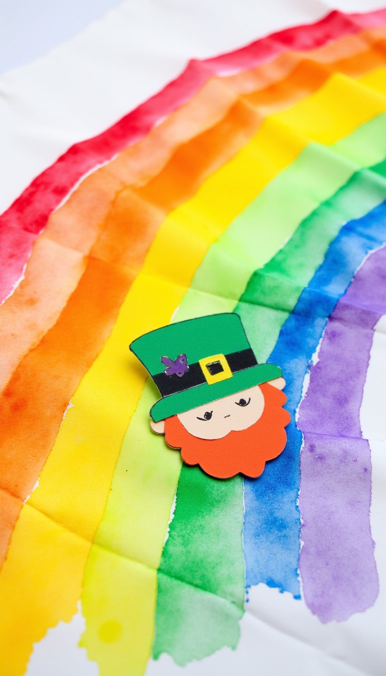 6. Coffee Filter Rainbow & Leprechaun