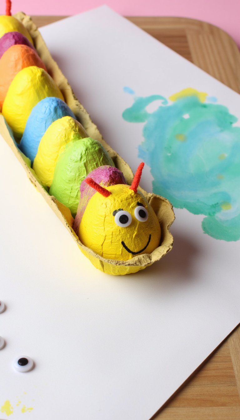 3. Egg Carton Caterpillars