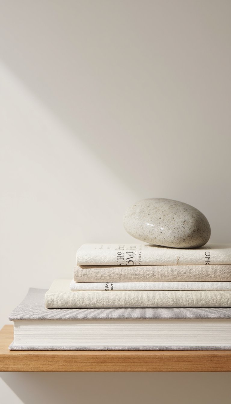 10. Display a Collection of Neutral Books