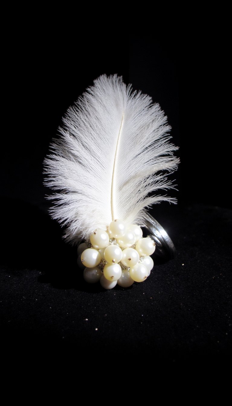 10. Feather & Pearl Glam