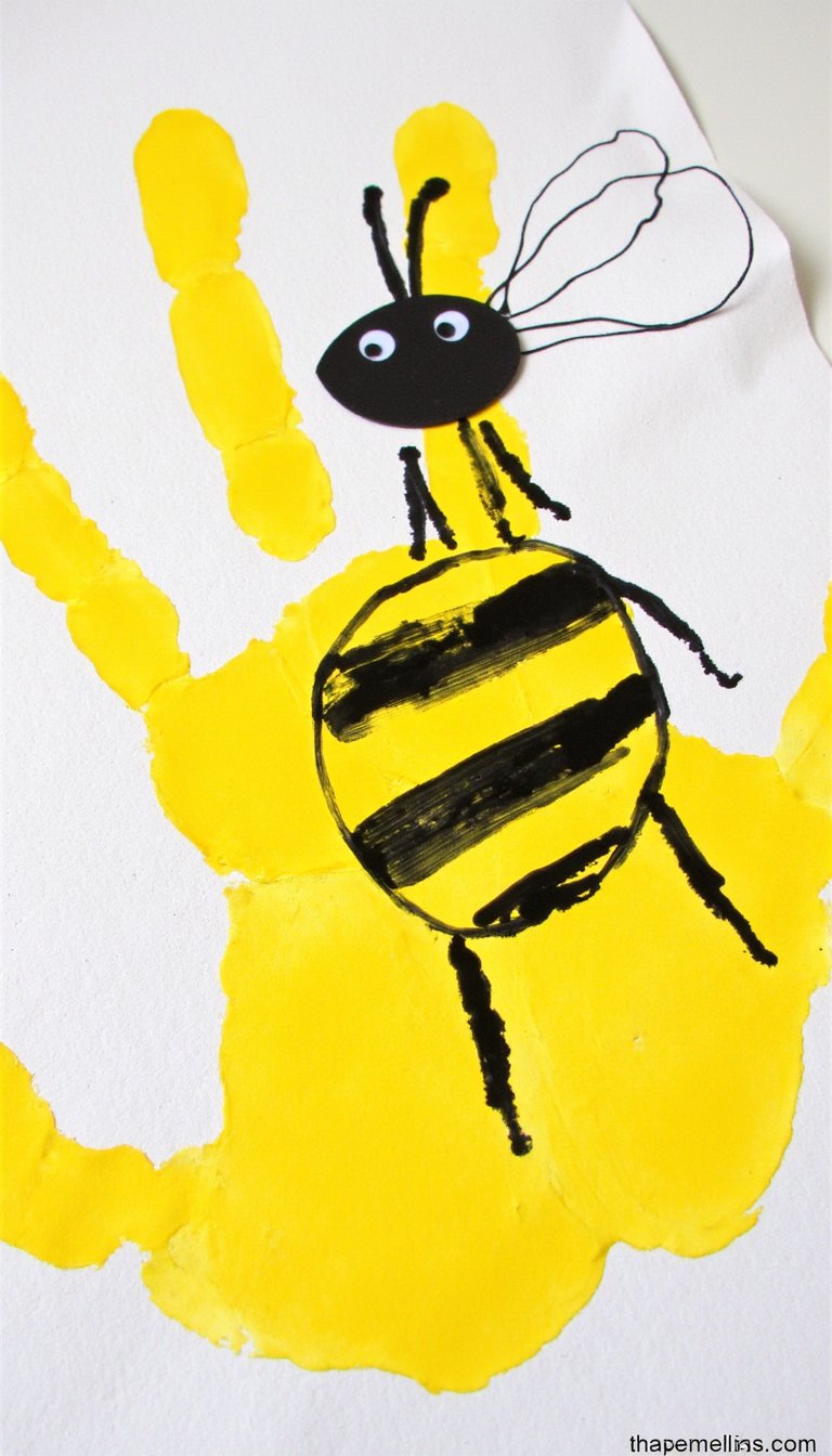 14. "Bee Kind" Handprint Art