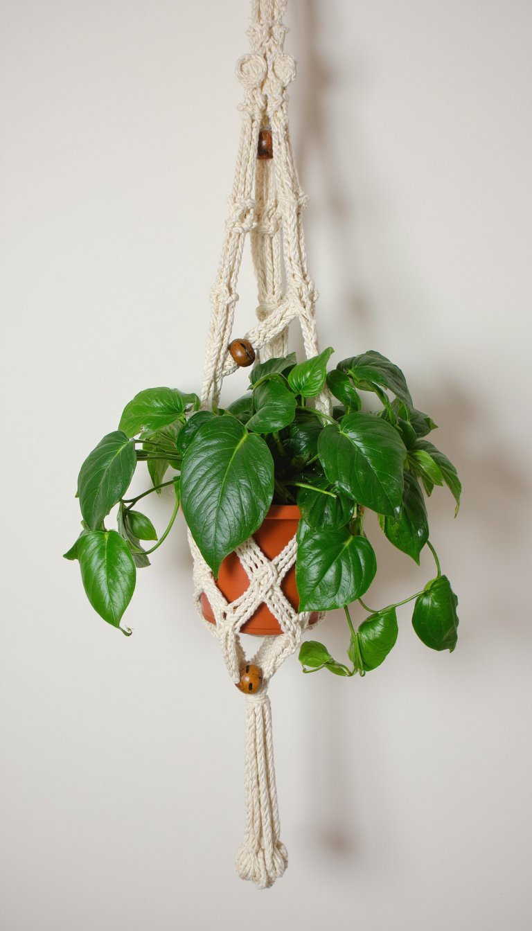 16. A Macramé Plant Hanger
