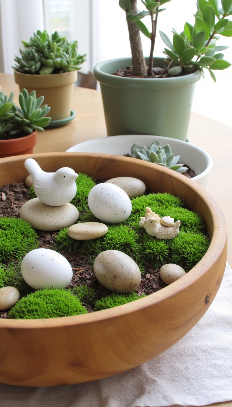3. A Vintage Wooden Dough Bowl Display