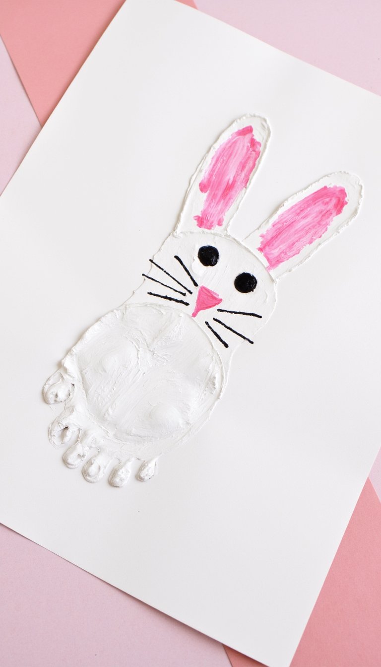 5. Footprint Bunny Art
