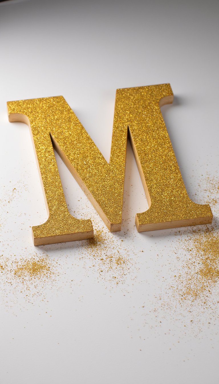 20. Glittered Initial or Monogram