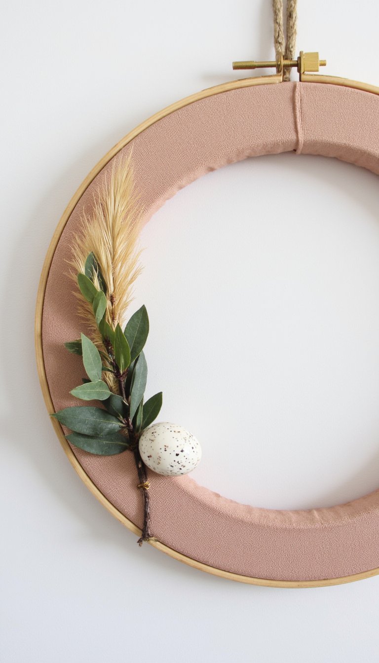 9. Modern Geometric Hoop Wreath