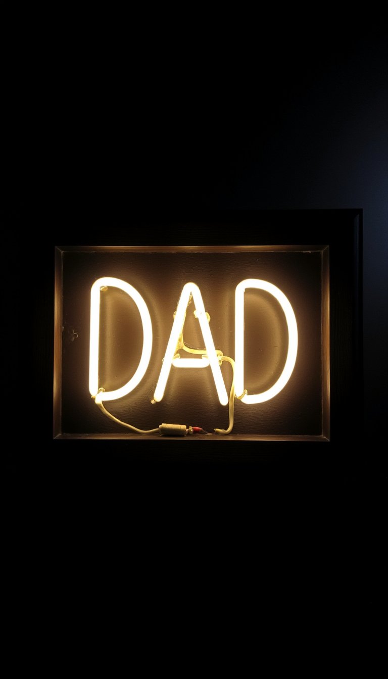 26. A "Dad Cave" Neon Sign Replica